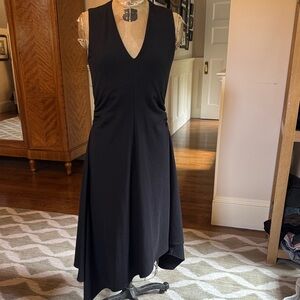 COS Black V-Neck Midi Dress